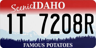 ID license plate 1T7208R