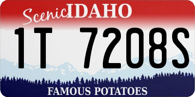 ID license plate 1T7208S