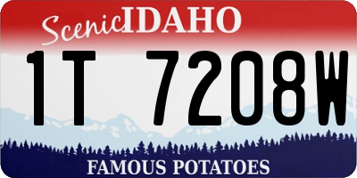 ID license plate 1T7208W