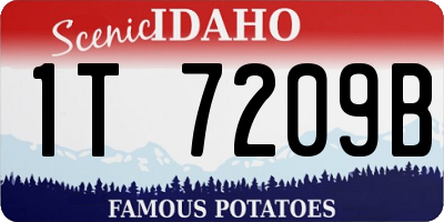 ID license plate 1T7209B