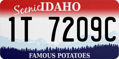 ID license plate 1T7209C