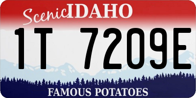 ID license plate 1T7209E