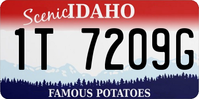ID license plate 1T7209G