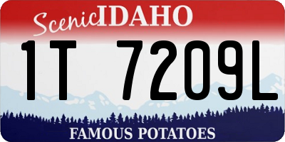 ID license plate 1T7209L