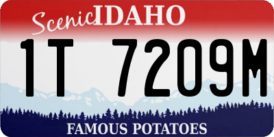 ID license plate 1T7209M