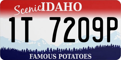 ID license plate 1T7209P