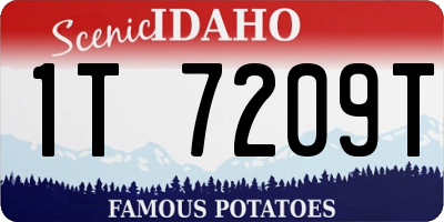 ID license plate 1T7209T
