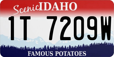 ID license plate 1T7209W