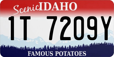 ID license plate 1T7209Y