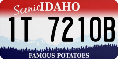 ID license plate 1T7210B