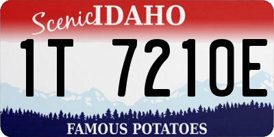 ID license plate 1T7210E