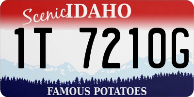 ID license plate 1T7210G