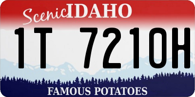 ID license plate 1T7210H