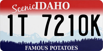 ID license plate 1T7210K