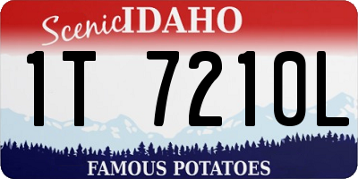 ID license plate 1T7210L