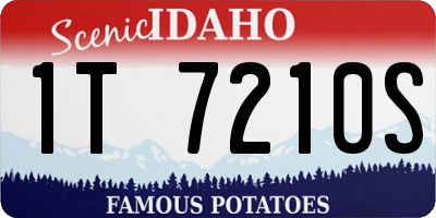 ID license plate 1T7210S