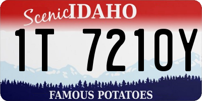ID license plate 1T7210Y