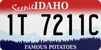 ID license plate 1T7211C