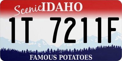ID license plate 1T7211F
