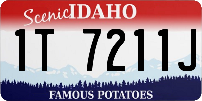 ID license plate 1T7211J