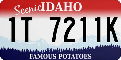 ID license plate 1T7211K