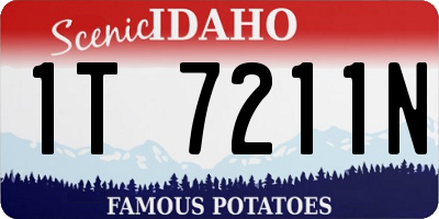 ID license plate 1T7211N