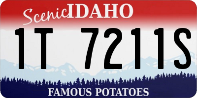 ID license plate 1T7211S