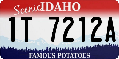 ID license plate 1T7212A