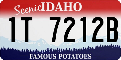 ID license plate 1T7212B