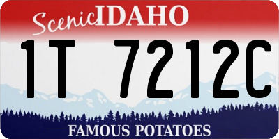 ID license plate 1T7212C