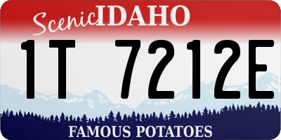ID license plate 1T7212E