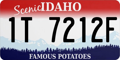 ID license plate 1T7212F