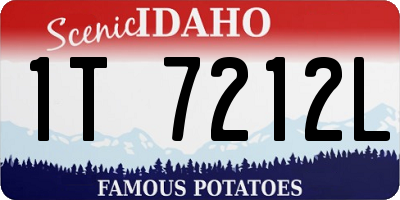 ID license plate 1T7212L