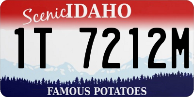 ID license plate 1T7212M