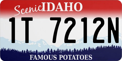 ID license plate 1T7212N