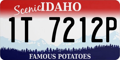 ID license plate 1T7212P