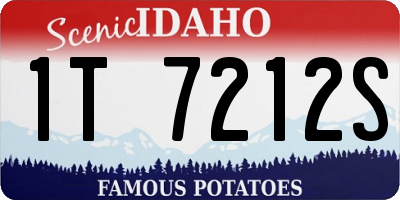 ID license plate 1T7212S