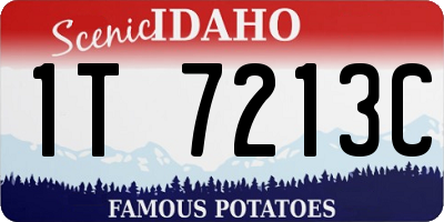 ID license plate 1T7213C