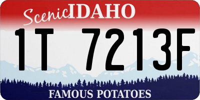 ID license plate 1T7213F