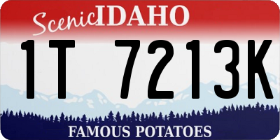ID license plate 1T7213K