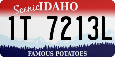 ID license plate 1T7213L