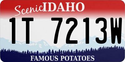 ID license plate 1T7213W