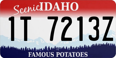 ID license plate 1T7213Z
