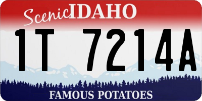 ID license plate 1T7214A