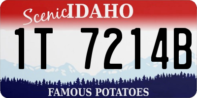 ID license plate 1T7214B