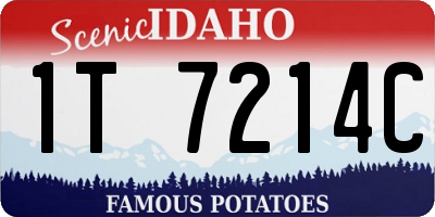 ID license plate 1T7214C
