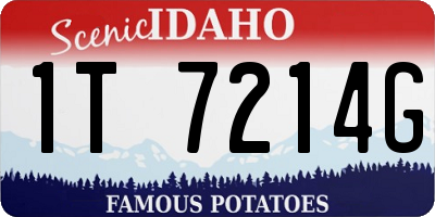 ID license plate 1T7214G