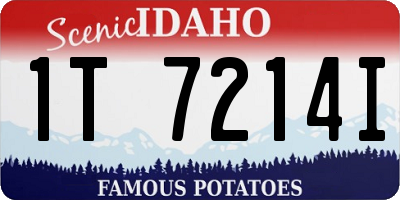 ID license plate 1T7214I