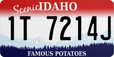 ID license plate 1T7214J