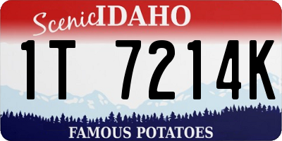 ID license plate 1T7214K